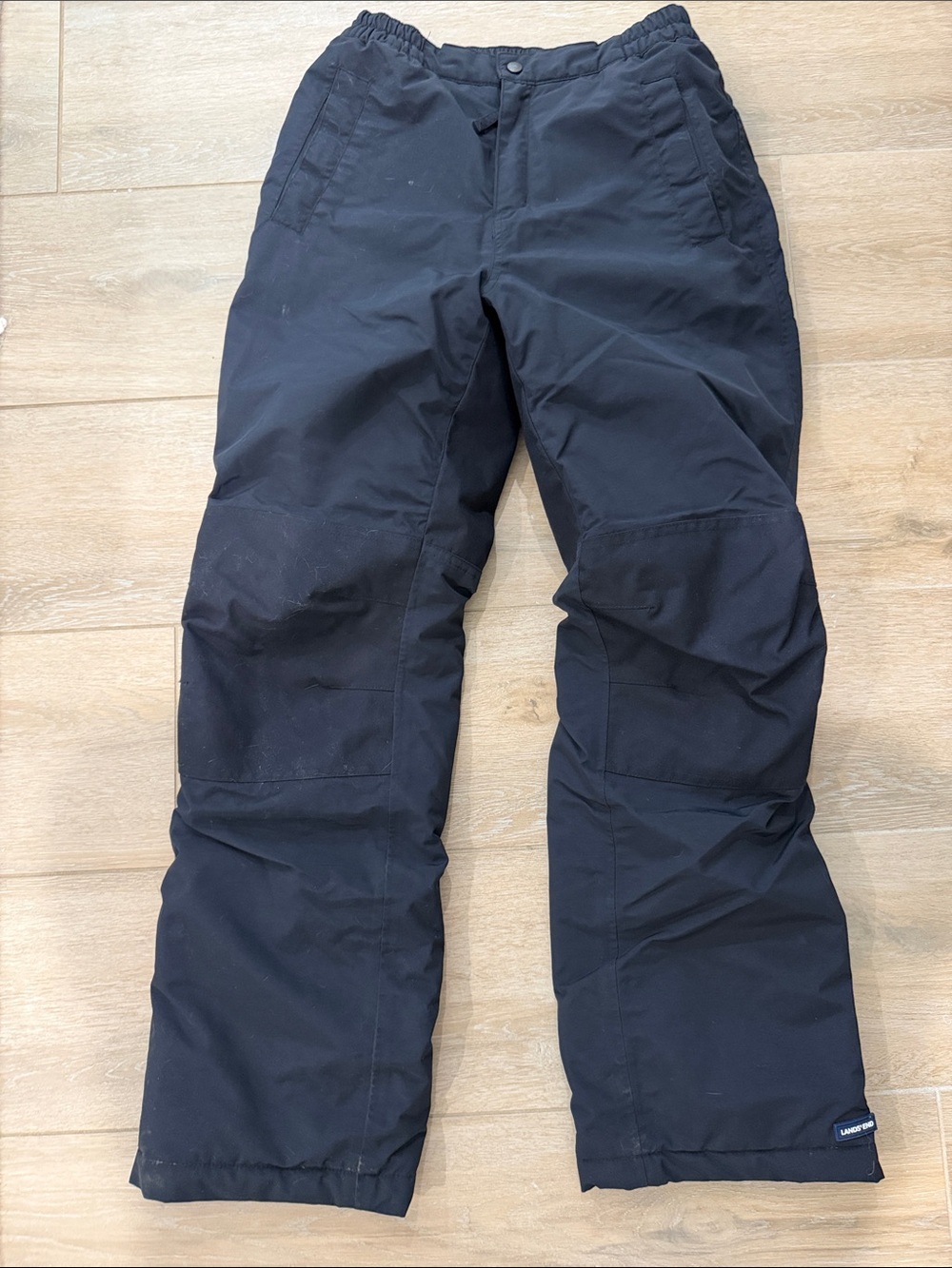 Lands' End Kids Black Insulated Snow Pants